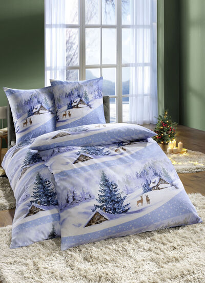 Bäddset med vinterlandskap 