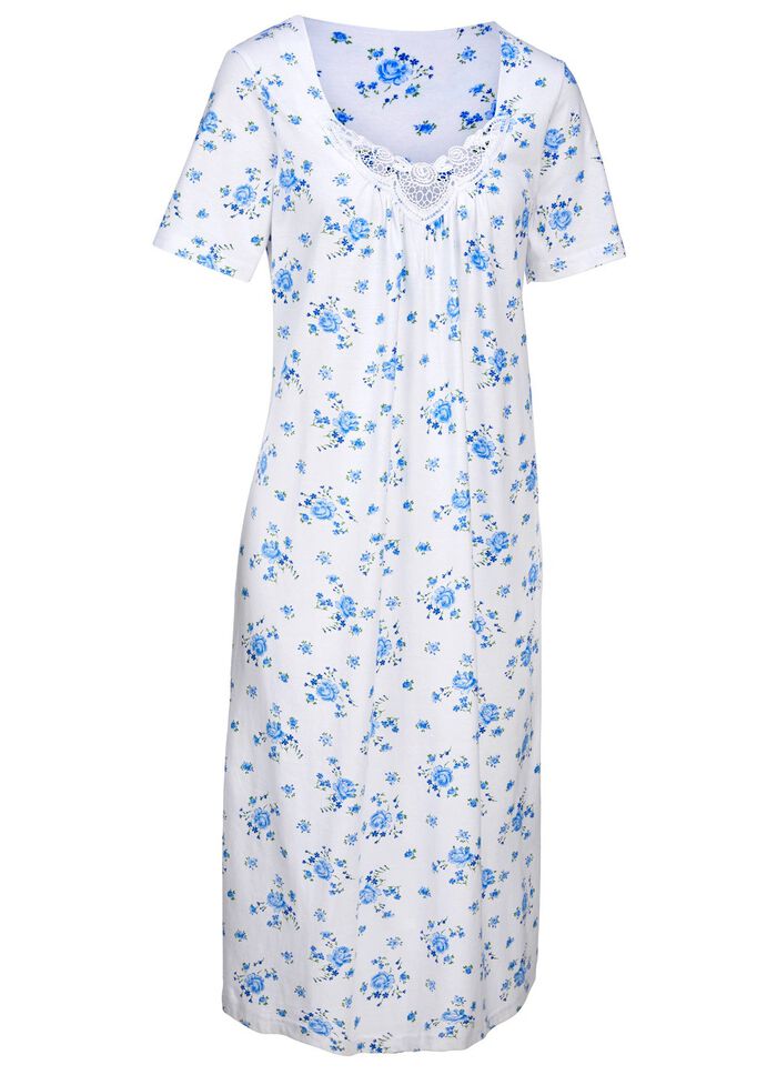 Tv&aring; paket nattlinnen med rund hals och all-over design 