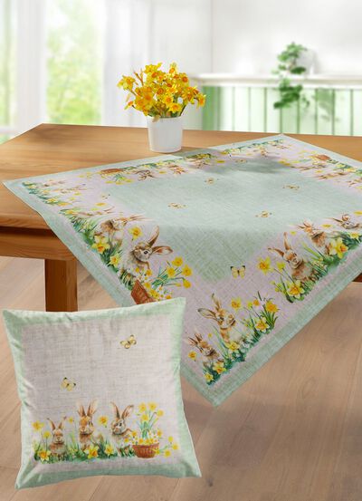 Bords- och rumsdekoration med kaninmotiv 