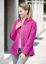 Funktionsjacka med fast huva MAGENTA