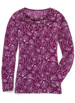 Skjorta med vattenfallsringning i 2 färger BORDEAUX VIT