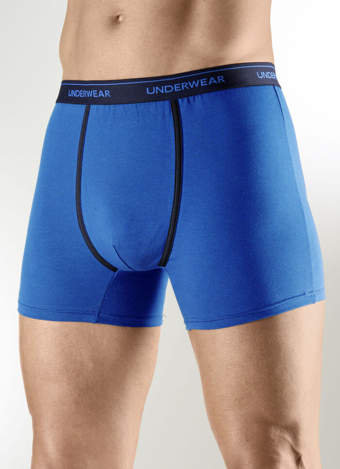 Fyrapack byxor med kontrasterande passpoaler 