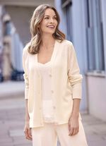 Kofta med nyull och kashmir ECRU