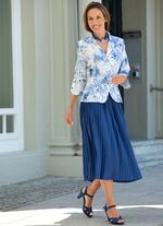 Plisserad kjol med brett ok KUNGSBL&Aring;