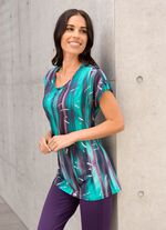 Skjorta med silverfolietryck 