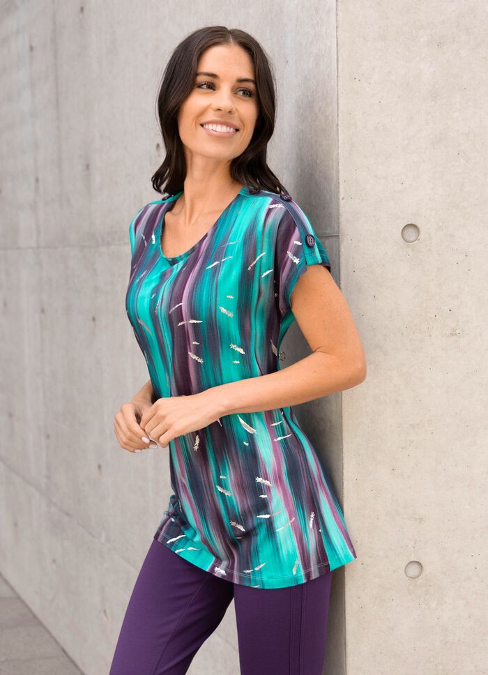 Skjorta med silverfolietryck 