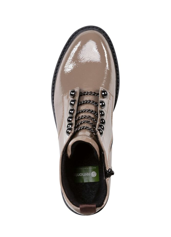 Remonte ankelboots med trendiga dekorativa kedjor i sn&ouml;rningslook TAUPE