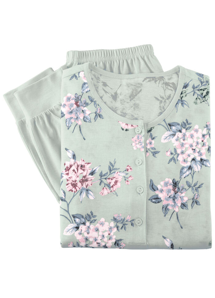 Tvåpack pyjamas, långärmad och knappslå, 