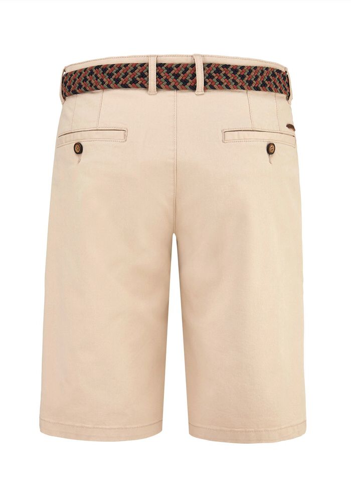 Avslappnade "Redpoint" bermudas med tygb&auml;lte i 3 f&auml;rger 