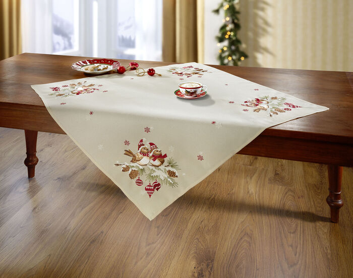 Underbart vinterbord och rumsdekoration MOUSSERANDE VIN