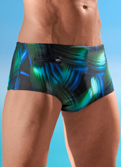 Schwab badbyxor i h&ouml;gre trosmodell med helm&ouml;nstrad design 