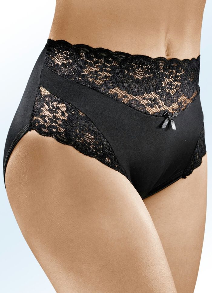 Paket med fyra trosor med elastisk spets 