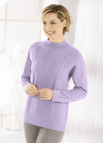 Tröja i obearbetad ull LAVENDEL