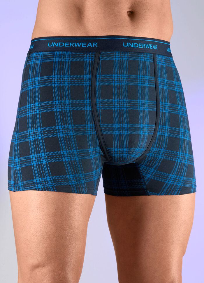 Trepack byxor med rutigt m&ouml;nster 