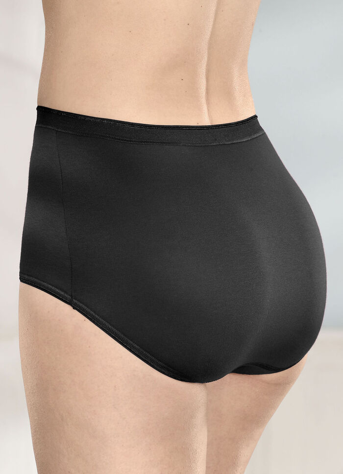 Brio Lingerie fempack trosor med resår i muddarna 3X BORDEAUX, 2X SCHWARZ