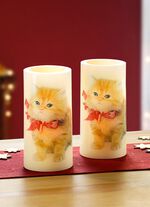 LED-ljus av &auml;kta vax, upps&auml;ttning om 2 