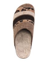 Laurina toffel av filt och tryckt fuskp&auml;ls BEIGE