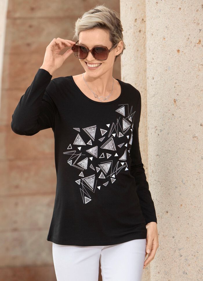 Skjorta med kontrasttryck 