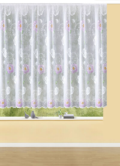 Blommig persienn med universalskena 