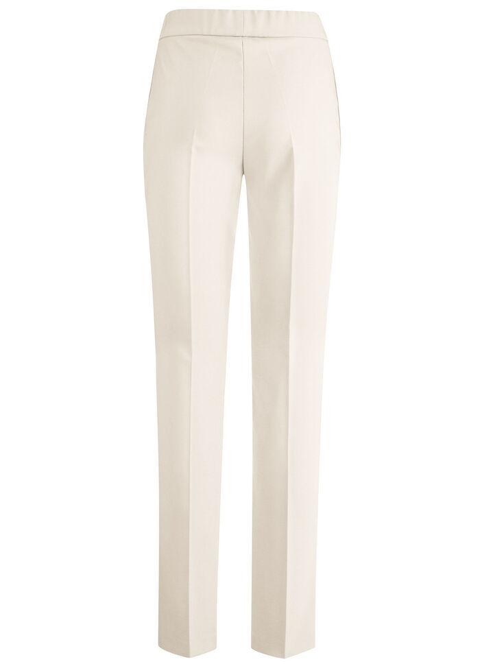 Byxor med smal fåll BEIGE