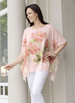 Poncho-tunika med integrerad topp 