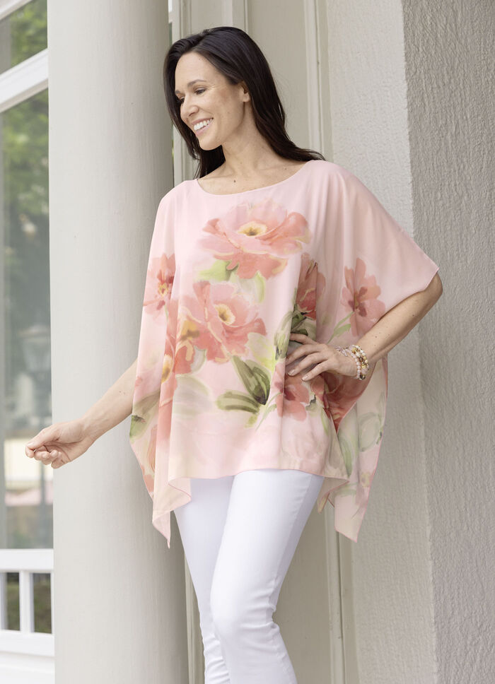 Poncho-tunika med integrerad topp 