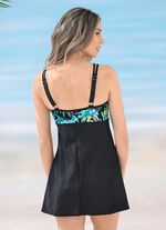 Baddr&auml;kt med kjol och justerbara axelband 