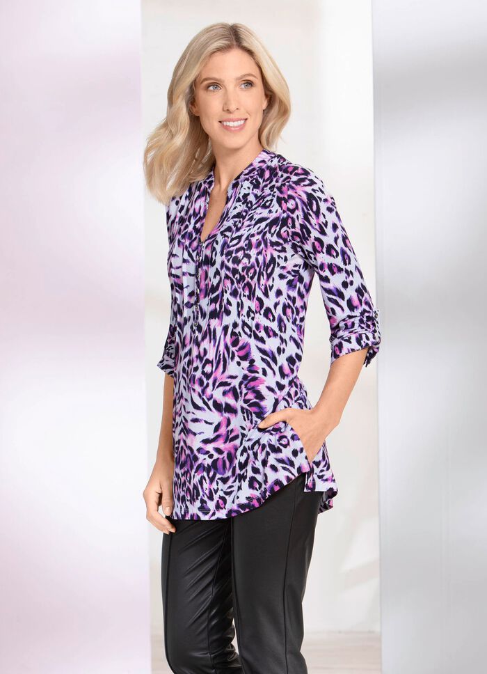 Tunika med st&aring;krage 