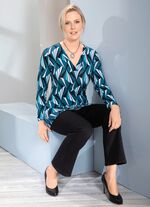 Allover m&ouml;nstrad skjorta i 2 f&auml;rger 