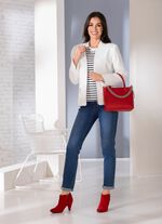 kort kavaj med fickor med dragkedja 