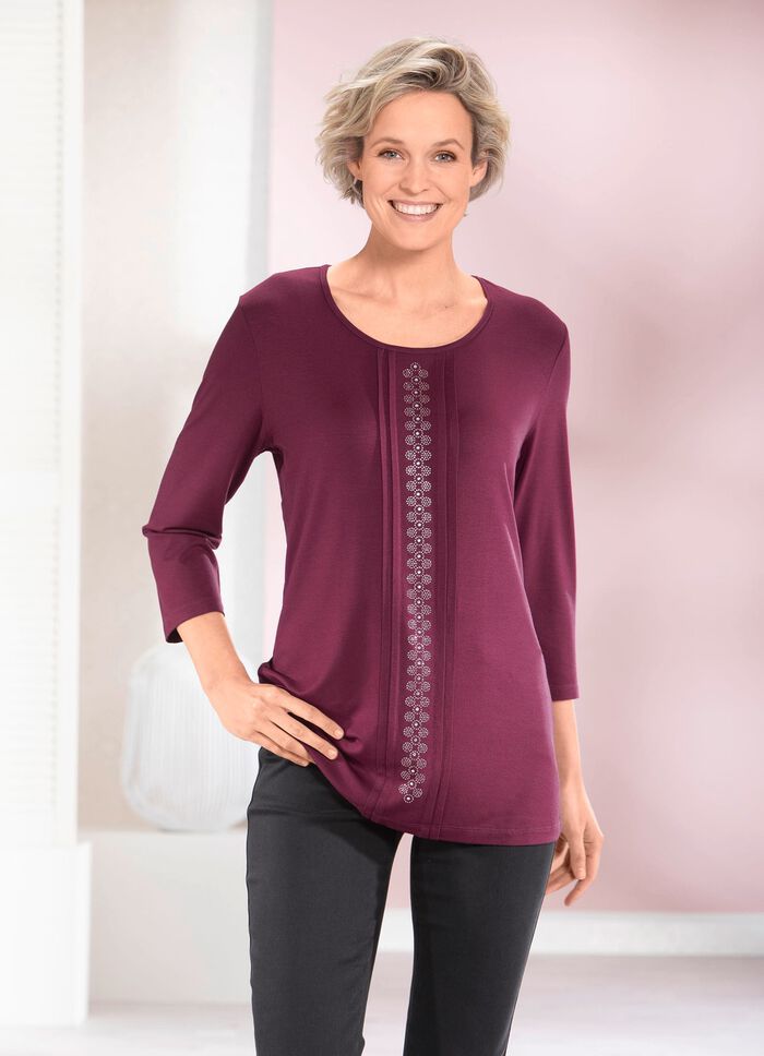 Skjorta med tucks i 2 f&auml;rger B&Auml;R