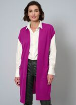 L&aring;ng stickad kashmirv&auml;st CYKLAMEN