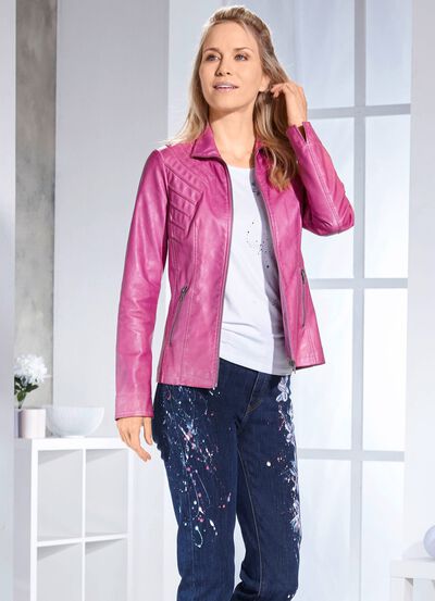 Kort jacka i nappaimitation 