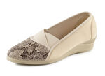 Skor av elastiskt textilmaterial BEIGE-BRAUN
