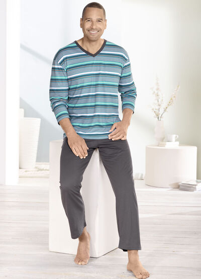 V-ringad pyjamas med öppna manschetter 