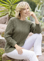 Tröja med sofistikerad struktur och genombrutna detaljer 