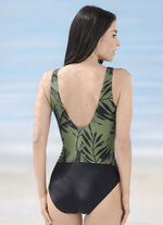 Laurina baddr&auml;kt med volanger och halvkorsett 