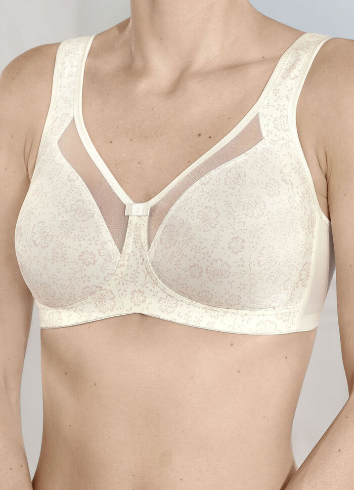 Anita-bh med diskret blommönster och förböjda kupor 