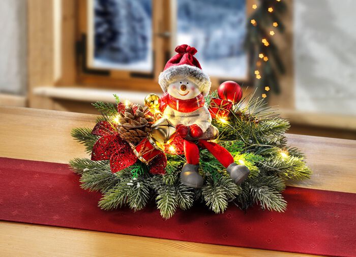 Upplyst arrangemang med LED-ljus 