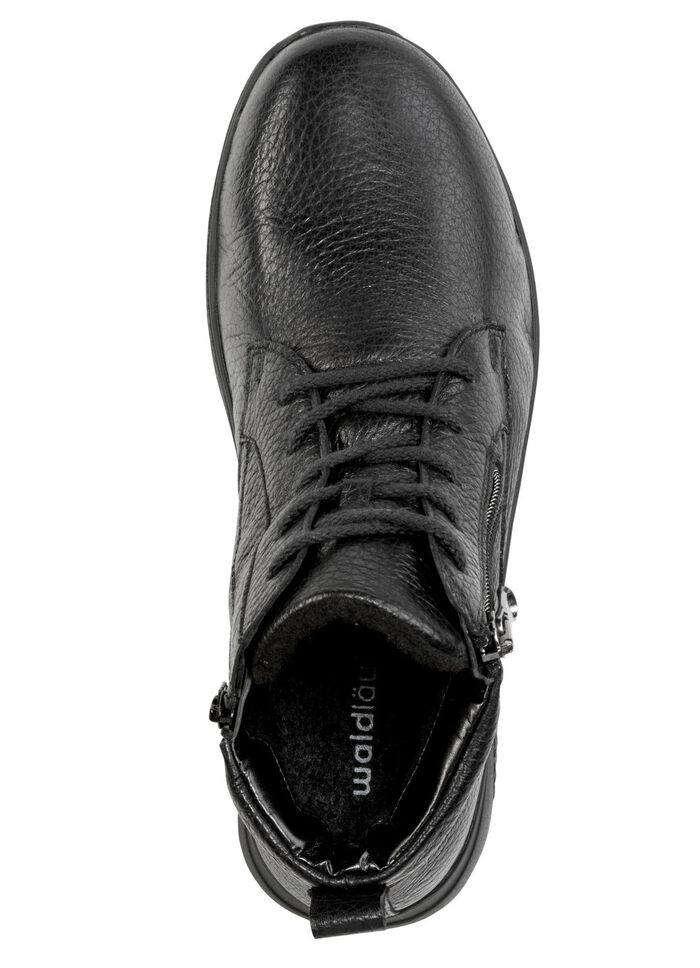 Waldl&auml;ufer, bekv&auml;ma damst&ouml;vlar, vinterskor, bredd H, tillverkade av hjortskinn 