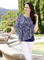 Poncho-tunika med integrerad topp 