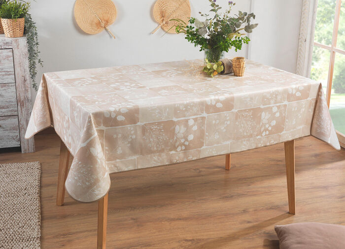 Oljeduksduk i snygg patchwork-look, 