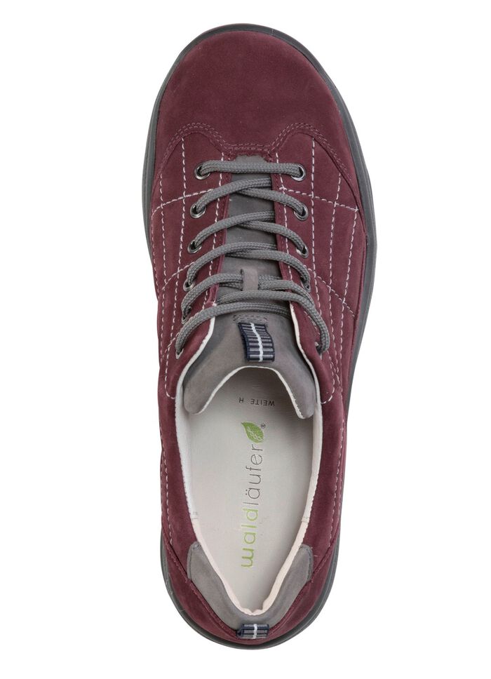 Waldl&auml;ufer sn&ouml;rsko tillverkad av nubuckl&auml;der fr&aring;n n&ouml;tkreatur BORDEAUX