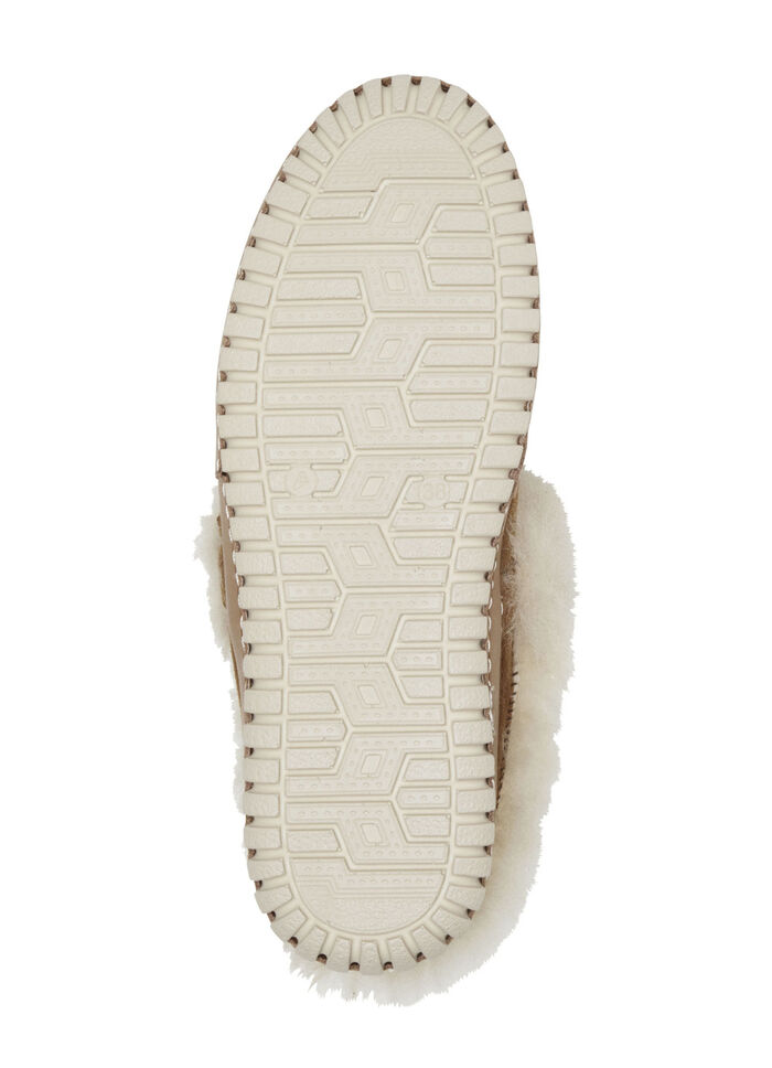 Gemini tofflor gjorda av mjuk, bästa mocka COGNAC-BEIGE