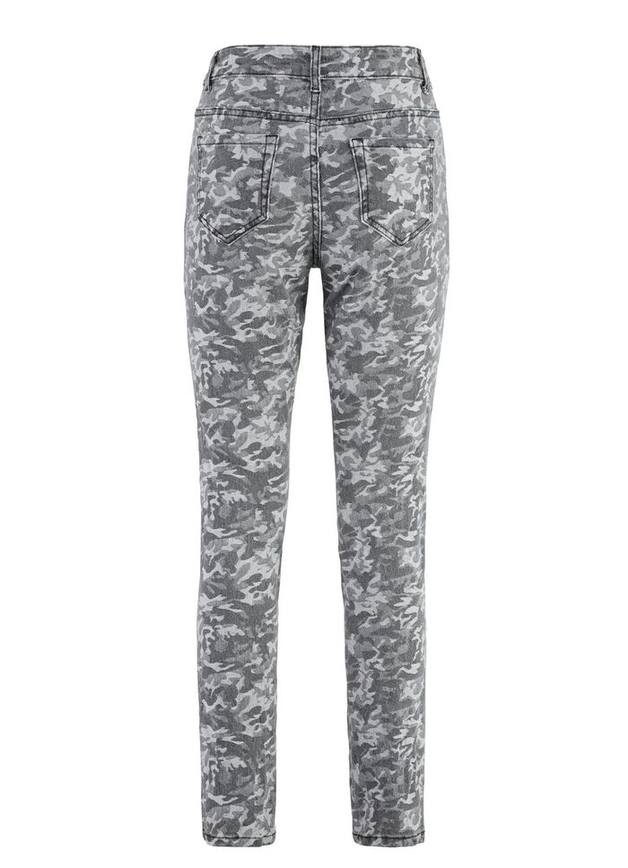 Jeans med kamouflagem&ouml;nster 