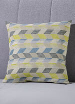 Örngott med tredimensionell kubdesign BLAU-GRÜN