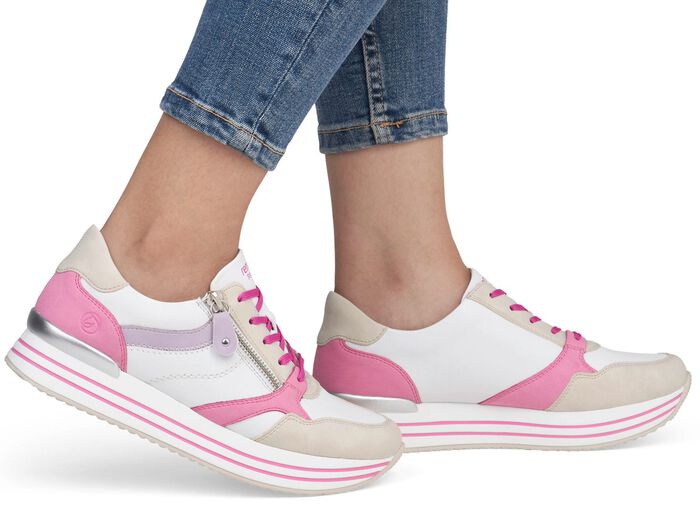 Remonte sneakers med sn&ouml;rning av nappal&auml;der 