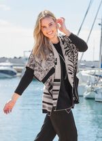 Poncho med elegant jacquarddesign 