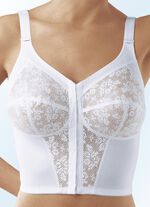 Susa bh i lång modell, med knäppning framtill VIT