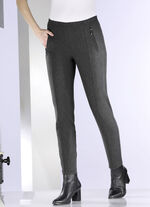 Byxor med fickor med dragkedja ANTHRAZIT MELIERT